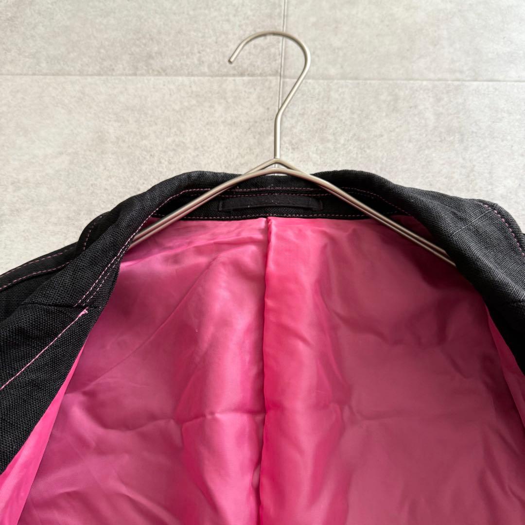 コムデギャルソンオム　テーラードジャケット　リネン100%　AD2005　黒