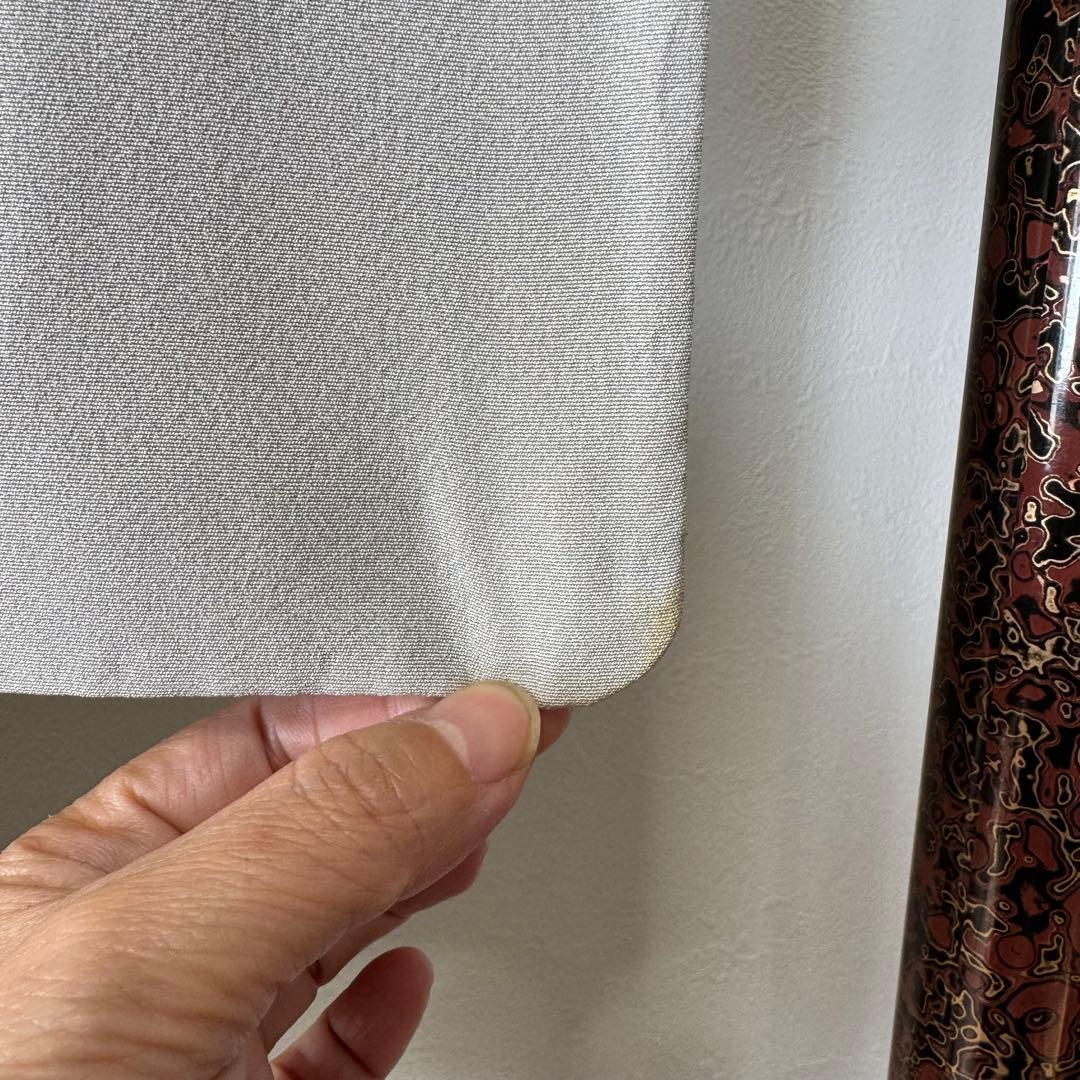 超美品　正絹　袷　広襟　訪問着　付け下げ　着物　162裄61.5　水色　作家物