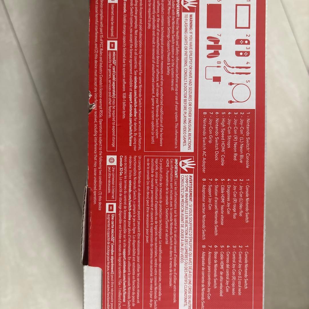 Nintendo Switch ネオンブルー・レッド 本体　海外版(us)