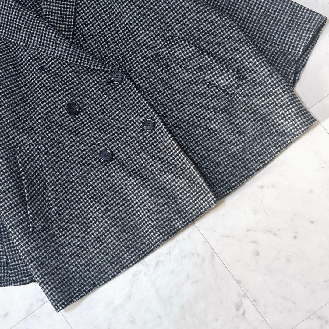 極美品 レリューム 23AW ゆったり ウールナイロンリバージャケット 千鳥柄