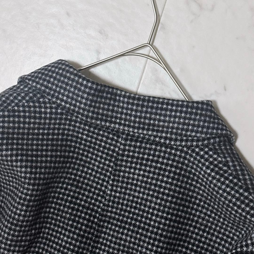 極美品 レリューム 23AW ゆったり ウールナイロンリバージャケット 千鳥柄