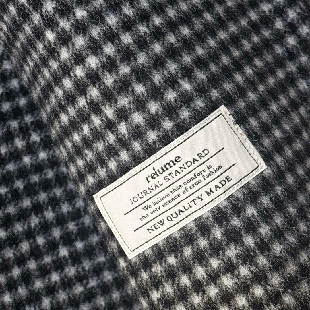 極美品 レリューム 23AW ゆったり ウールナイロンリバージャケット 千鳥柄