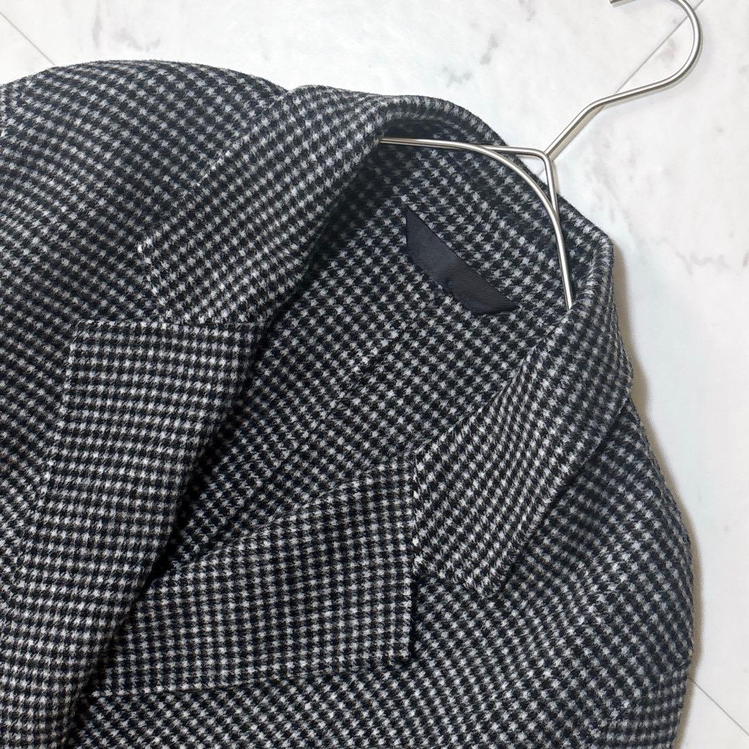 極美品 レリューム 23AW ゆったり ウールナイロンリバージャケット 千鳥柄