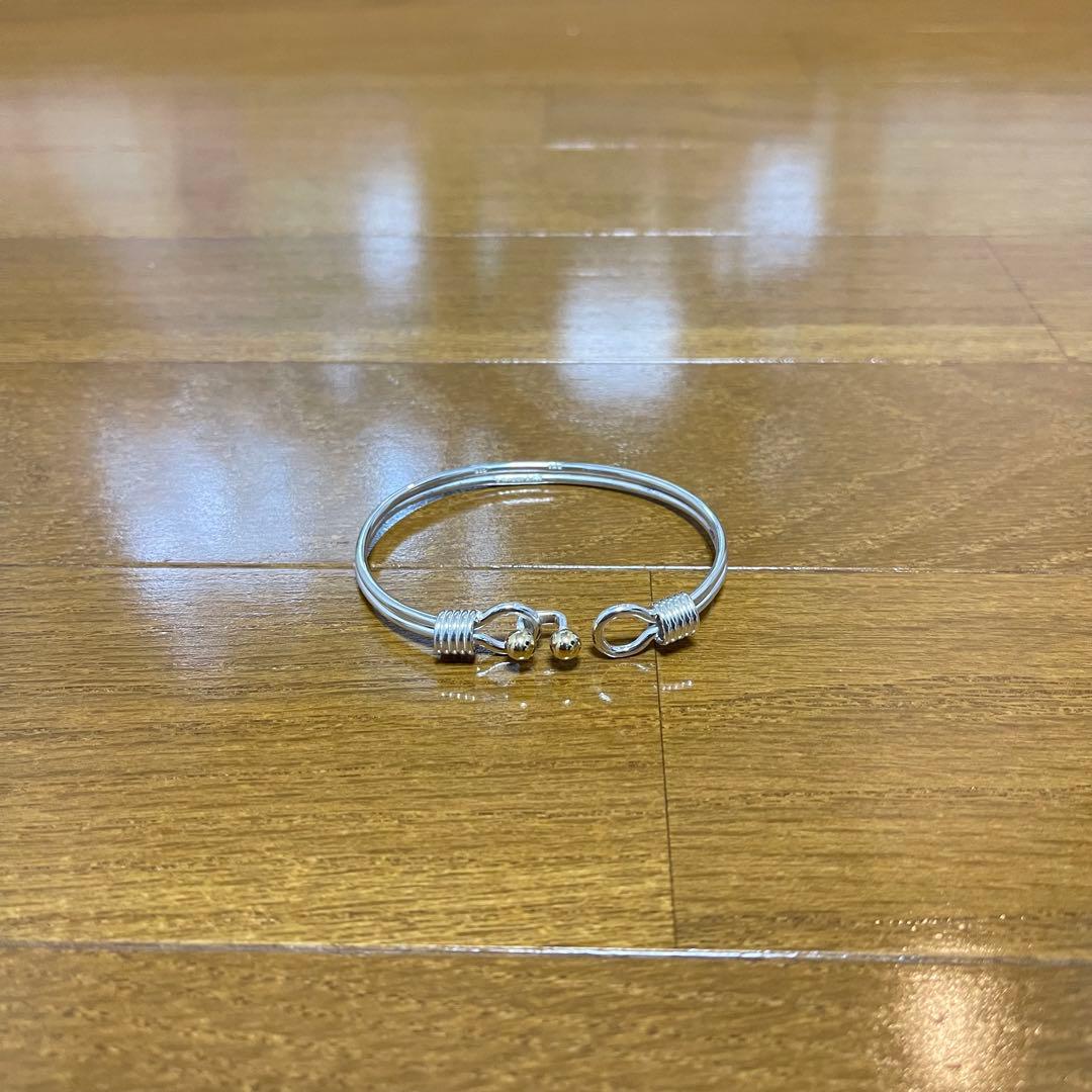 Tiffany ティファニー ダブルフック&アイ コンビ バングル925 k18
