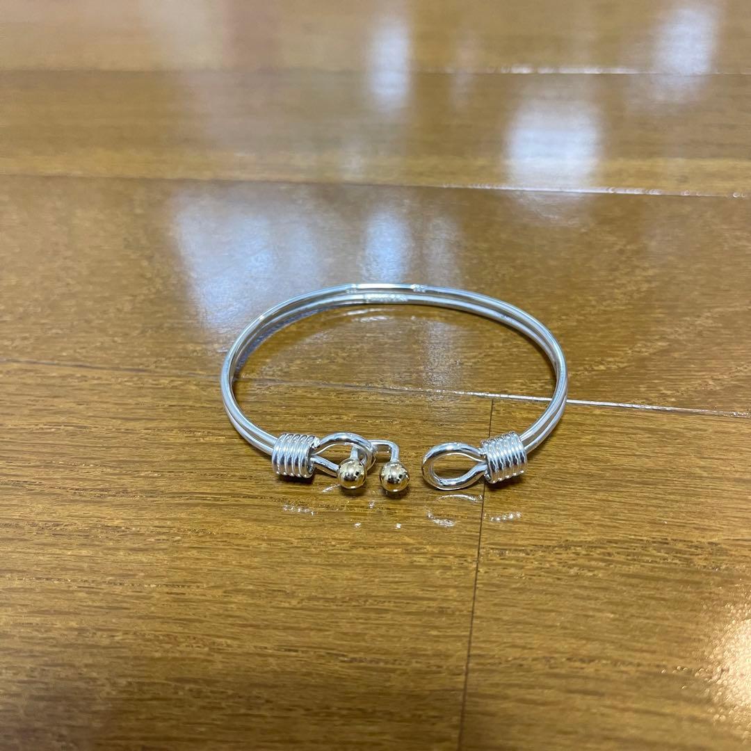 Tiffany ティファニー ダブルフック&アイ コンビ バングル925 k18