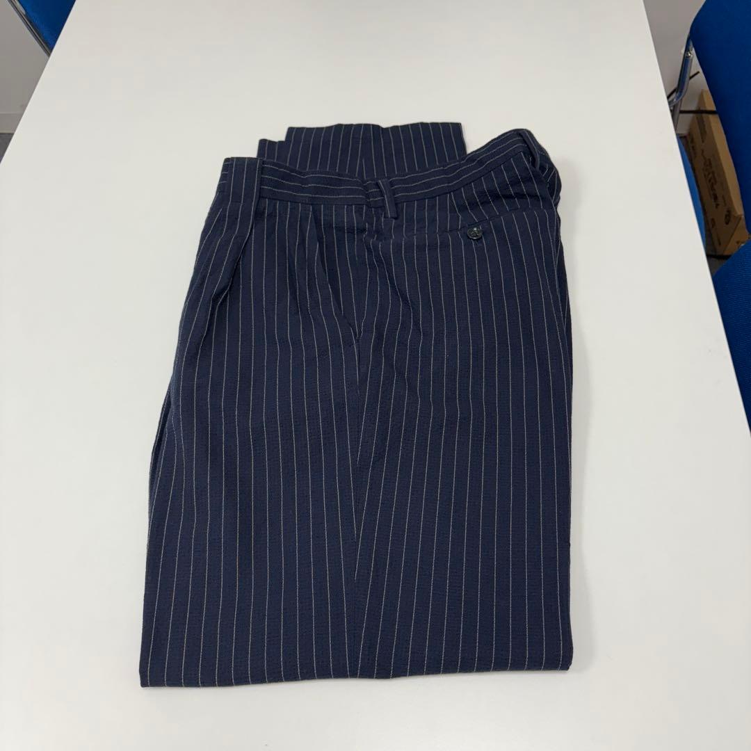 GIORGIO ARMANI ネイビー ストライプ ビジネススーツ セット48R