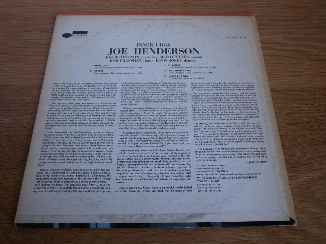 ジョー・ヘンダーソン / インナー・アージ US盤 LP ブルーノート