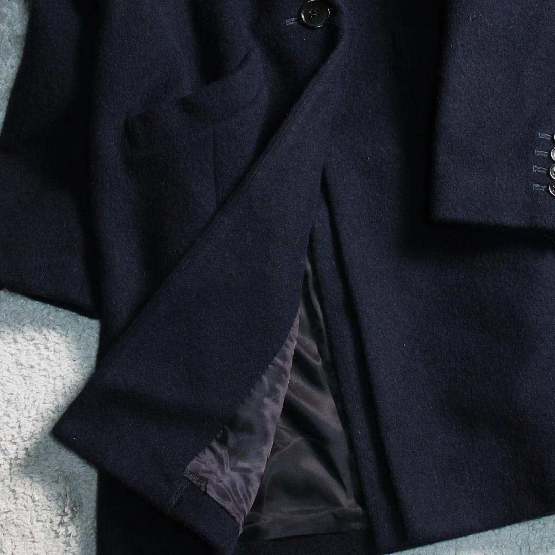 アルアバイル アンゴラブレンド チェスターコート Ⅰ 紺 上質 上品 秋冬