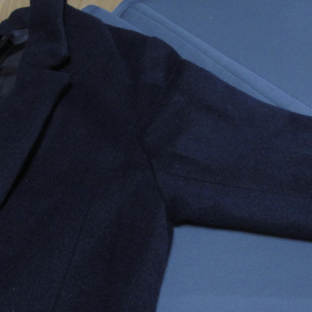 アルアバイル アンゴラブレンド チェスターコート Ⅰ 紺 上質 上品 秋冬