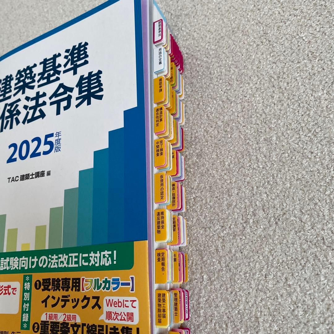 TAC 建築関係法令集 建築基準関係法令集 １級 一級建築士 2025 令和7年