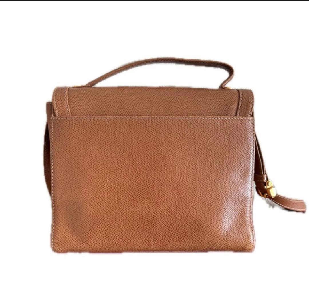 LOEWE ロエベ アナグラム レザー ハンドバッグ ショルダーバッグ　ブラウン