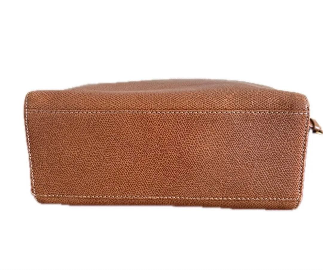 LOEWE ロエベ アナグラム レザー ハンドバッグ ショルダーバッグ　ブラウン