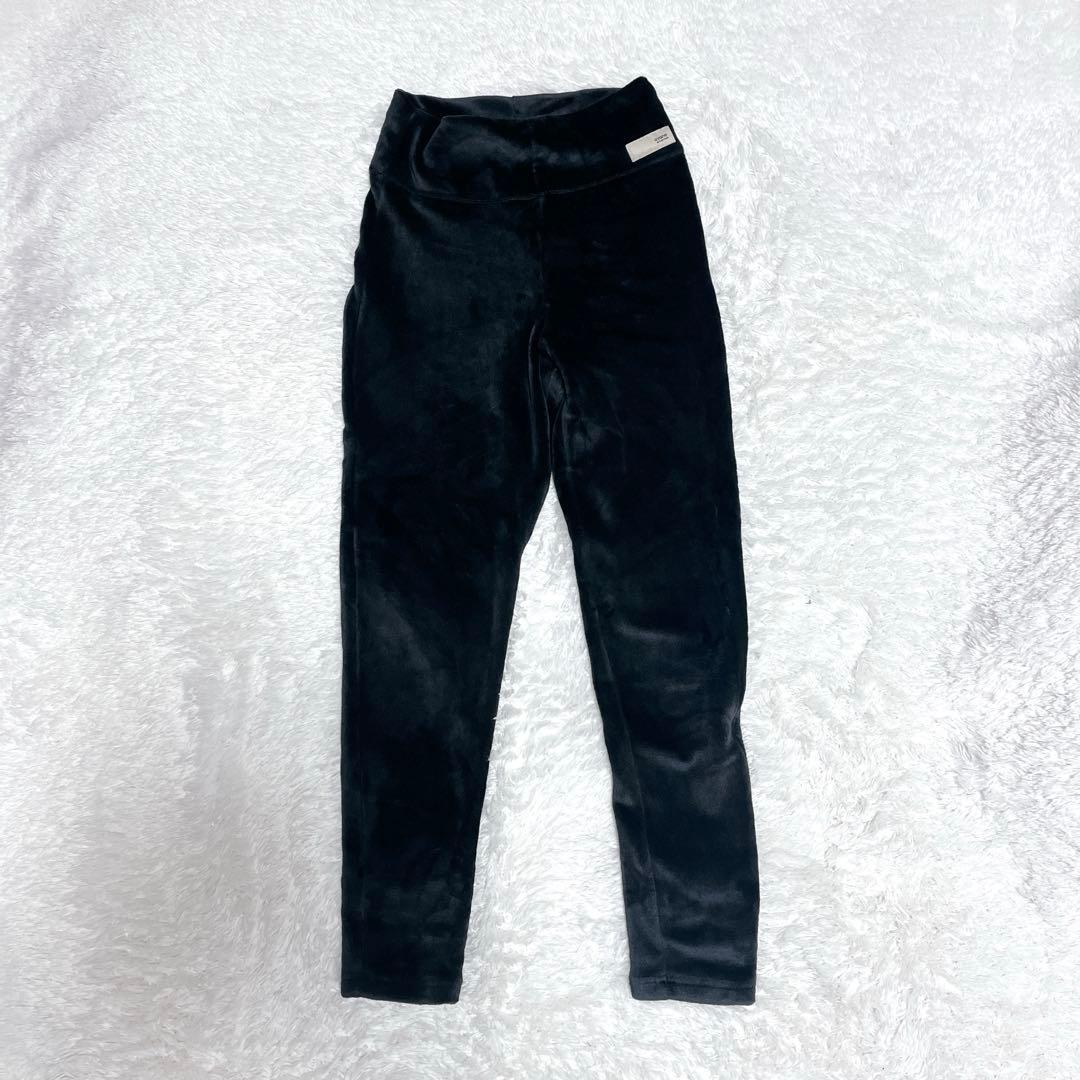 アヤン　ストレッチベロアレギンス カワウソ　38 ブラック