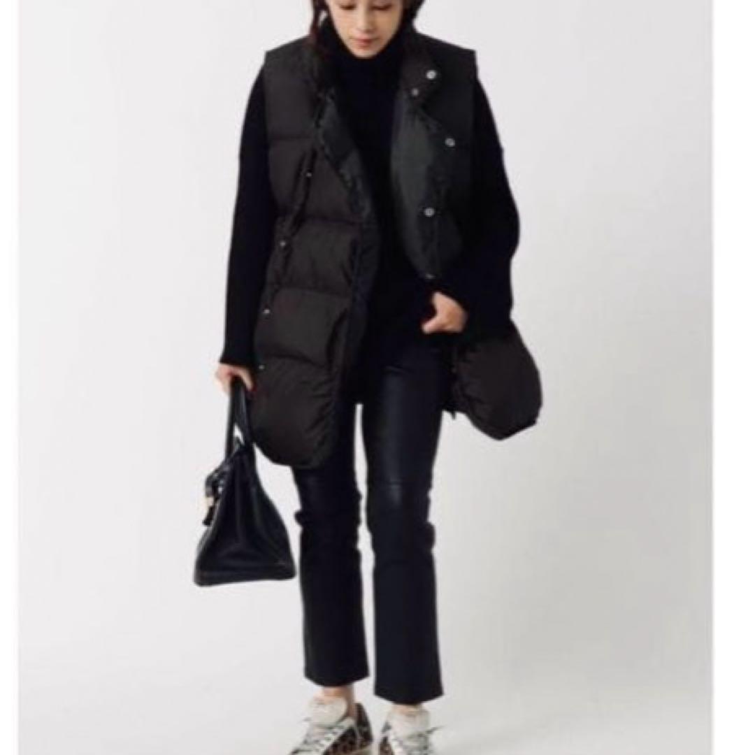 【大人気】NEARbyME ニアバイミー　オーバーサイズ ダウンベスト　ブラック