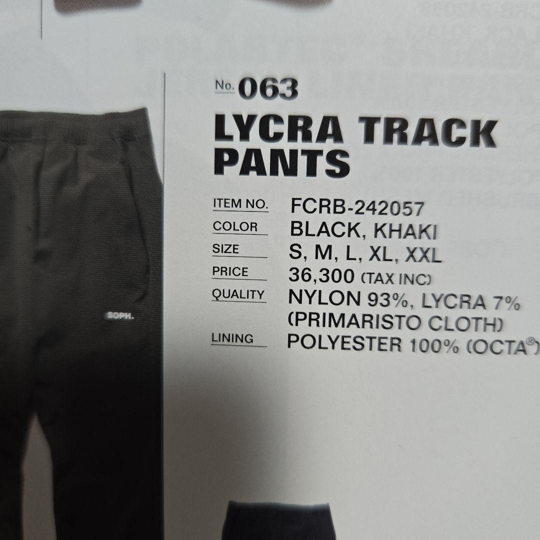新品M黒・LYCRATRACKPANTS