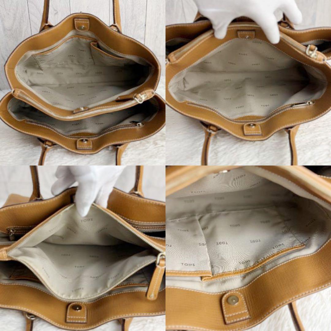 人気♡A4可♡保存袋付♡TOD'S トッズ ブランドロゴ 2way トートバッグ