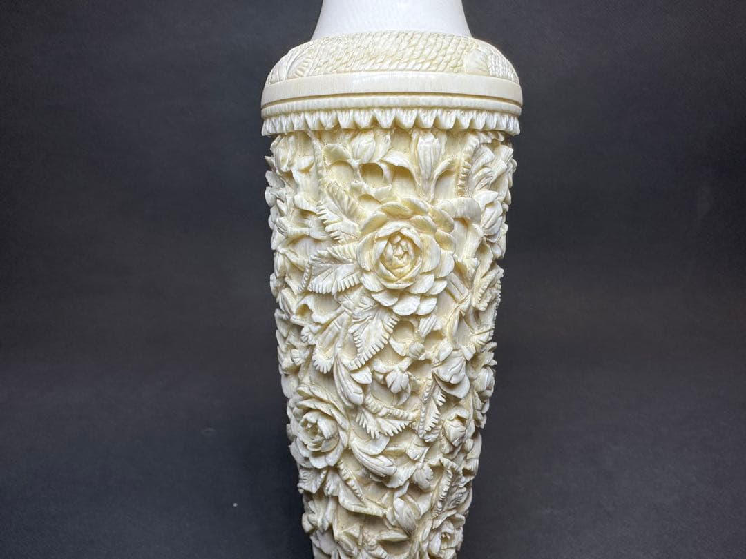 極上　花瓶　牡丹　天然素材　アンティーク　置物　骨董　飾り物　古美術品　 置物