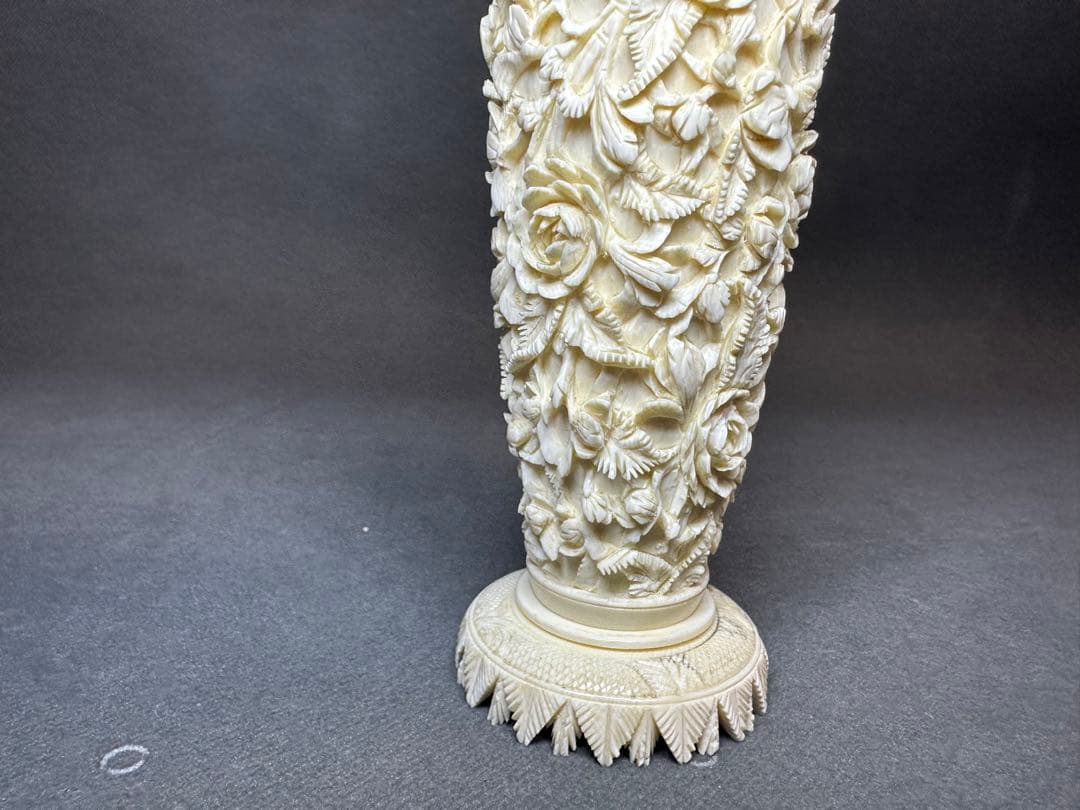 極上　花瓶　牡丹　天然素材　アンティーク　置物　骨董　飾り物　古美術品　 置物