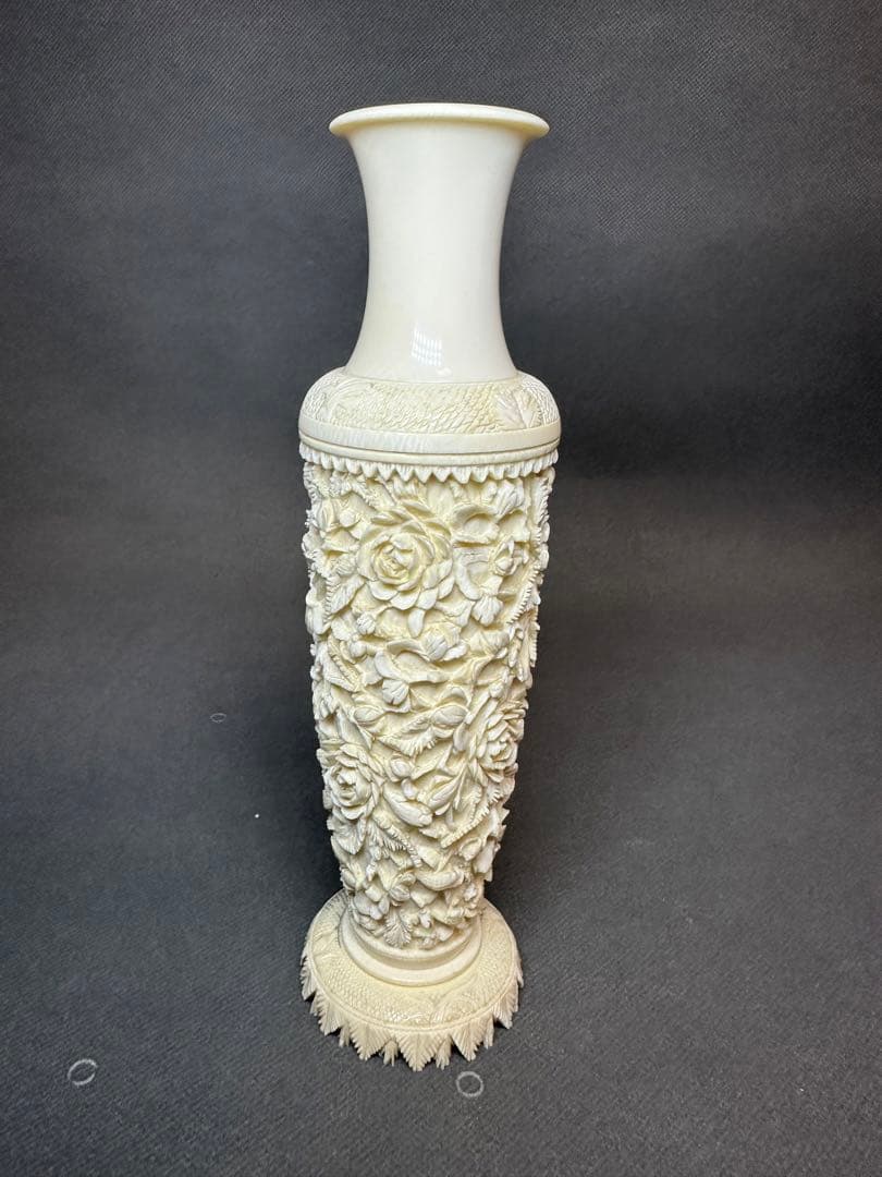 極上　花瓶　牡丹　天然素材　アンティーク　置物　骨董　飾り物　古美術品　 置物