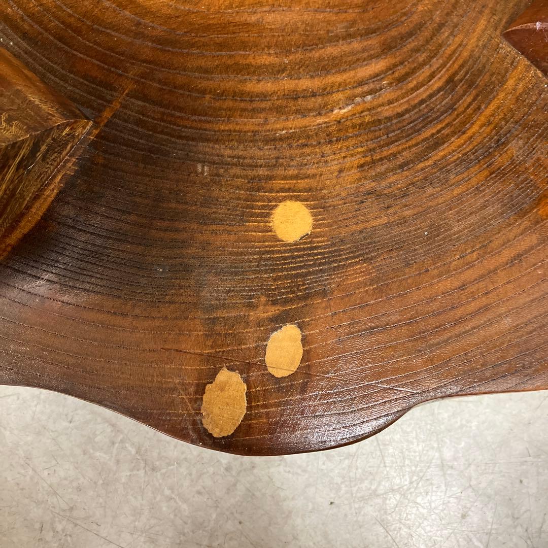 B-3 昭和レトロ 木製 天然木 一枚板 屋久杉 輪切り ちゃぶ台 テーブル
