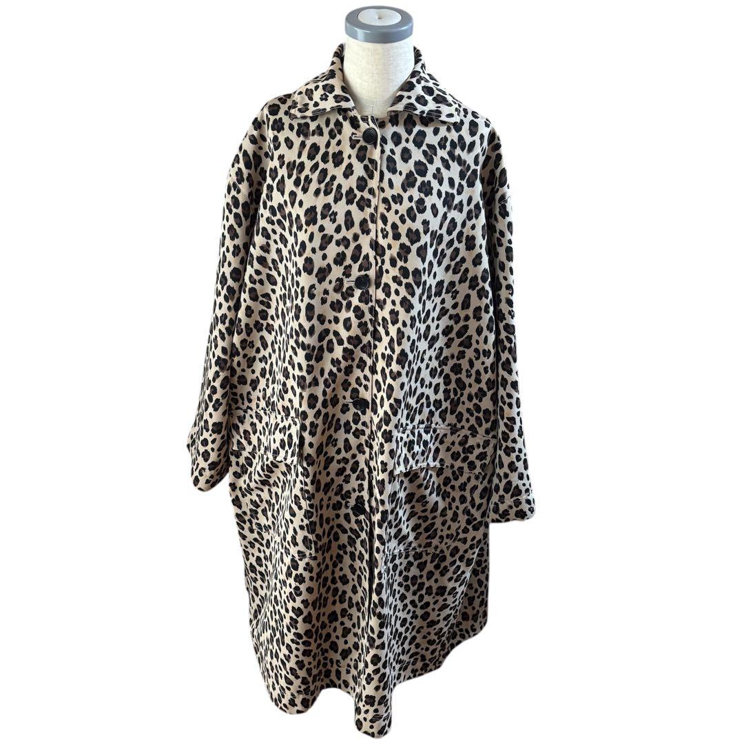美品　＜dahl’ia（ダリア）＞レオパード ビッグコート　アニマル　FREE