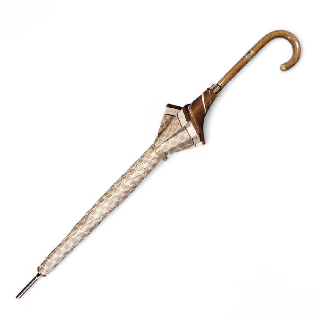 美品　CELINE　セリーヌ　傘　長傘　マカダム　総柄　トリオンフ　ロゴプレート