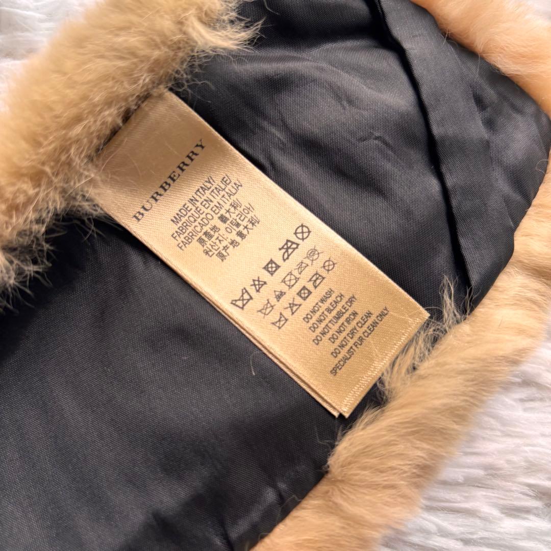 極美品　バーバリーロンドン　カシミヤ　ウール　ファー　コート　2way