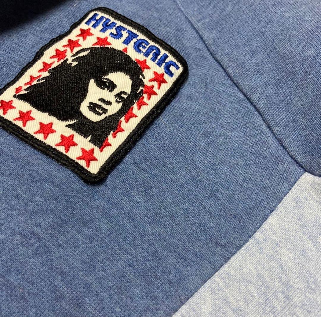 HYSTERIC GLAMOUR ジップアップ ブルー/グレー