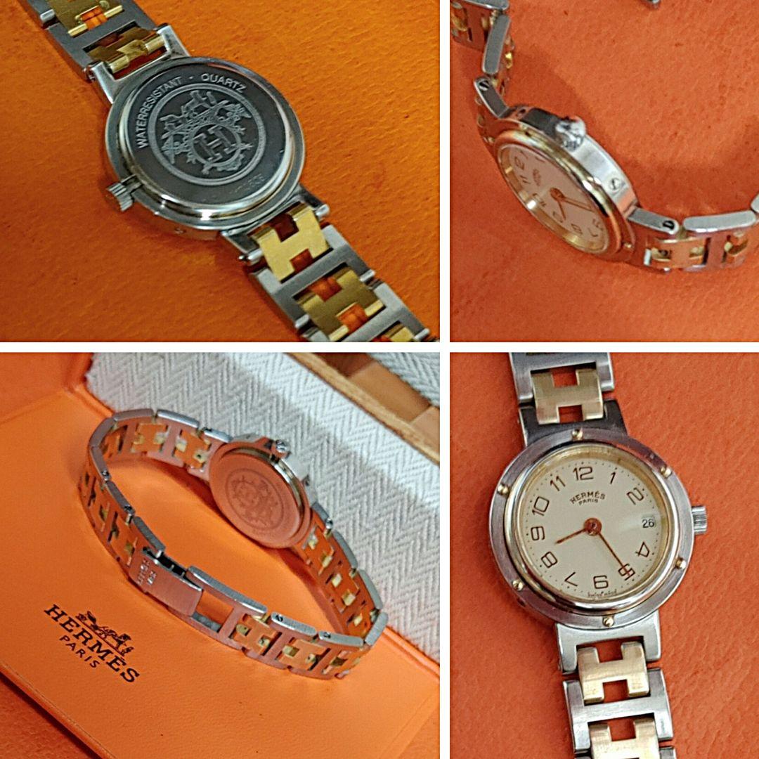 エルメス時計/極極極美品クリッパー/新品回路電池新品仕上げ正常稼働品/レディース