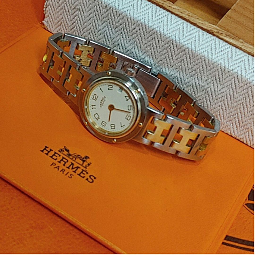 エルメス時計/極極極美品クリッパー/新品回路電池新品仕上げ正常稼働品/レディース