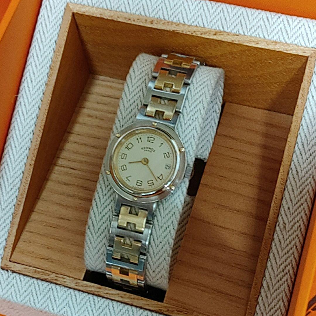 エルメス時計/極極極美品クリッパー/新品回路電池新品仕上げ正常稼働品/レディース