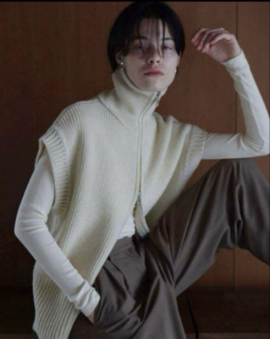 CLANE ZIP COLLAR KNIT VEST ジップカラーニットベスト