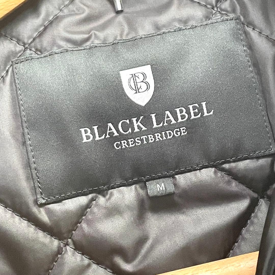 ブラックレーベルクレストブリッジ　美品　チェック　羊毛混　ファー　ライナー付き