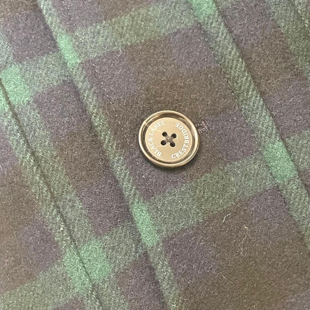 ブラックレーベルクレストブリッジ　美品　チェック　羊毛混　ファー　ライナー付き