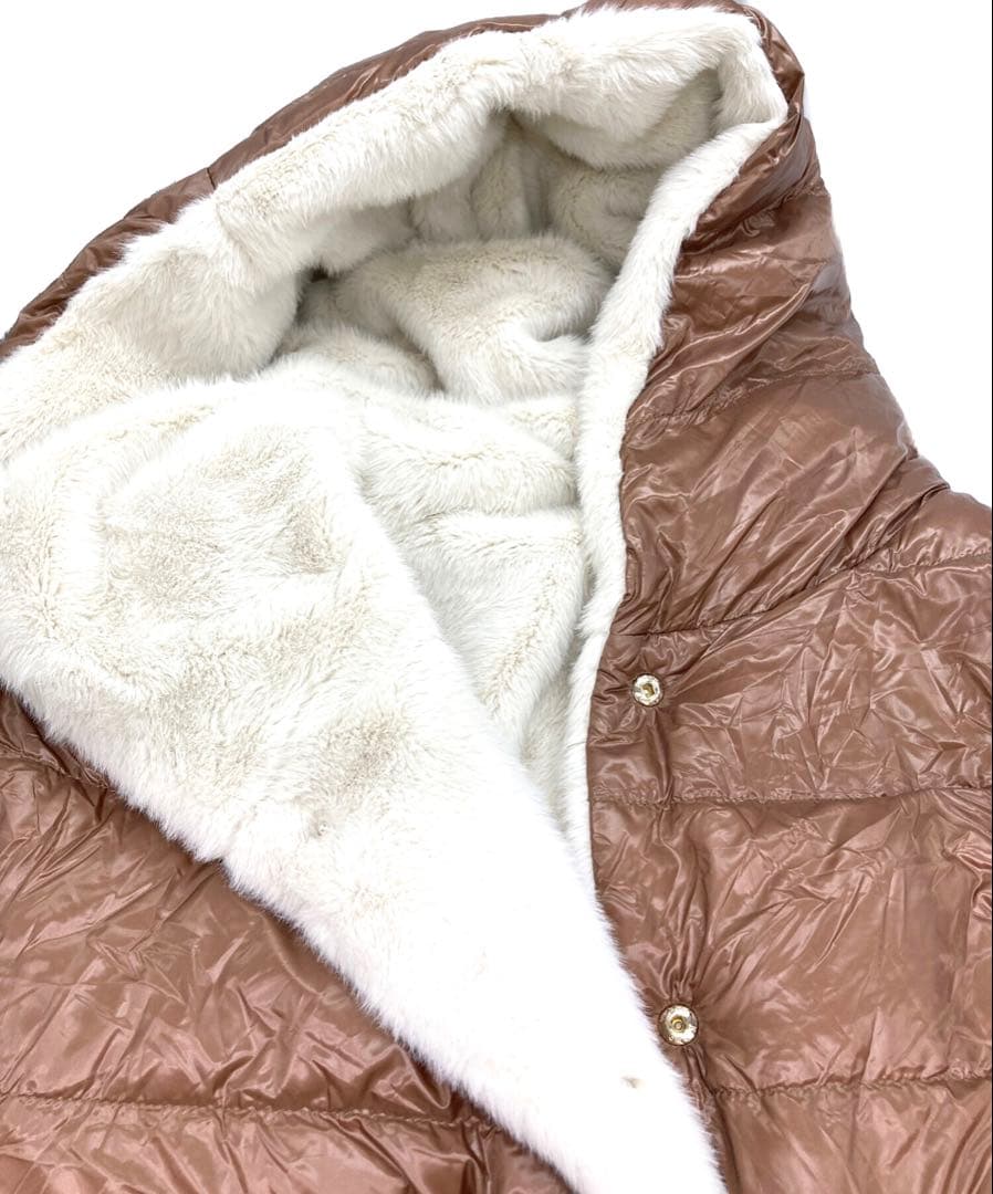 Herno ヘルノ ファー ロング ダウンベスト リバーシブル ジレ 40