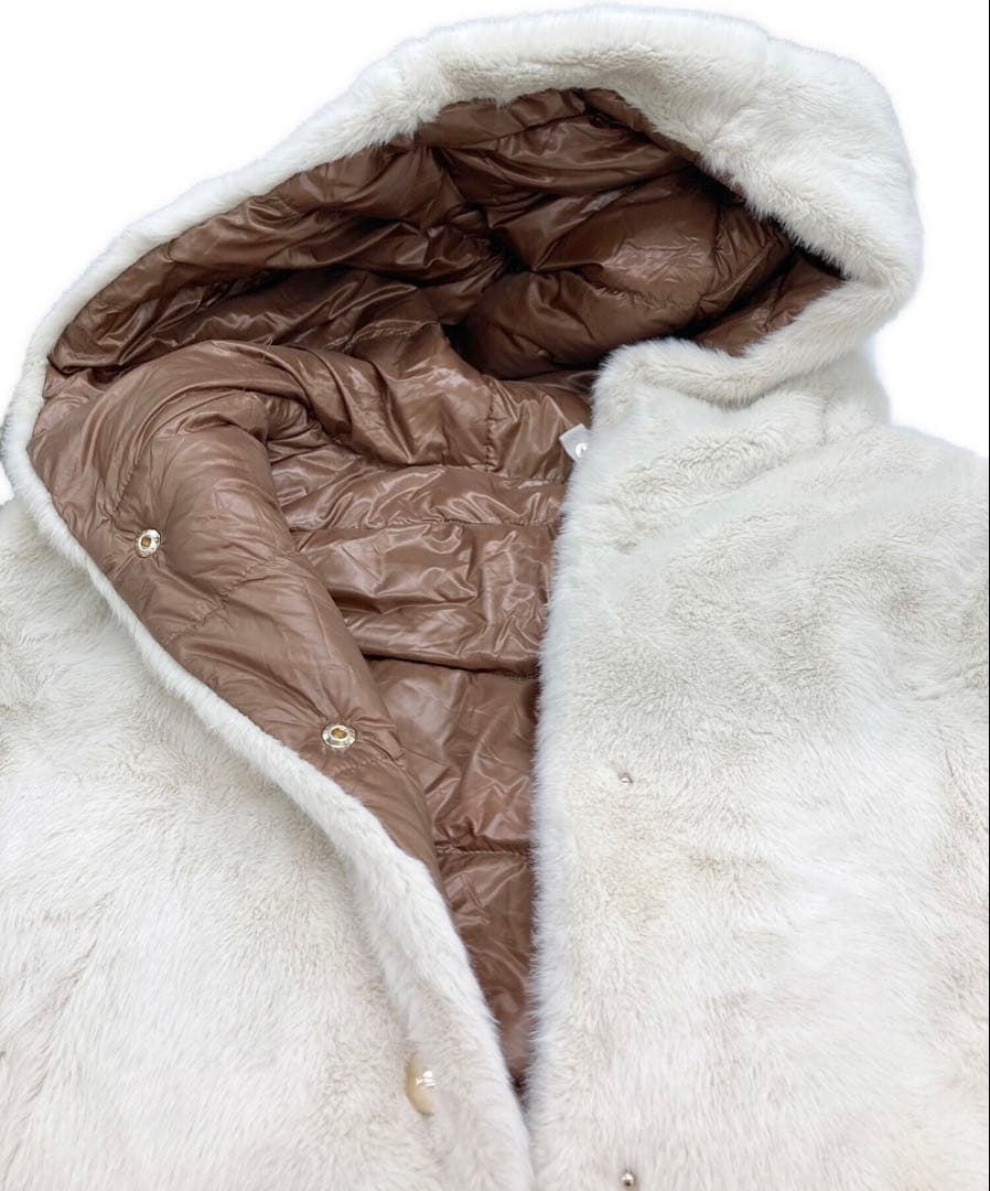 Herno ヘルノ ファー ロング ダウンベスト リバーシブル ジレ 40