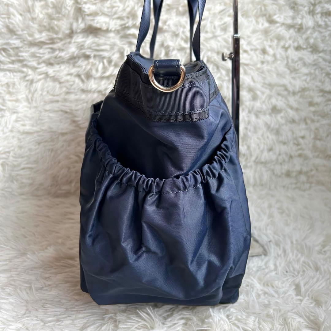 未使用　トッカ　完売品 DUAL RIBBON NYLON TOTEトートL 紺