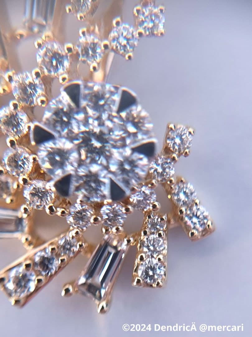 ROCCA　ダイヤモンドペンダントトップ　0.696ct　K18　コンビ　螺旋