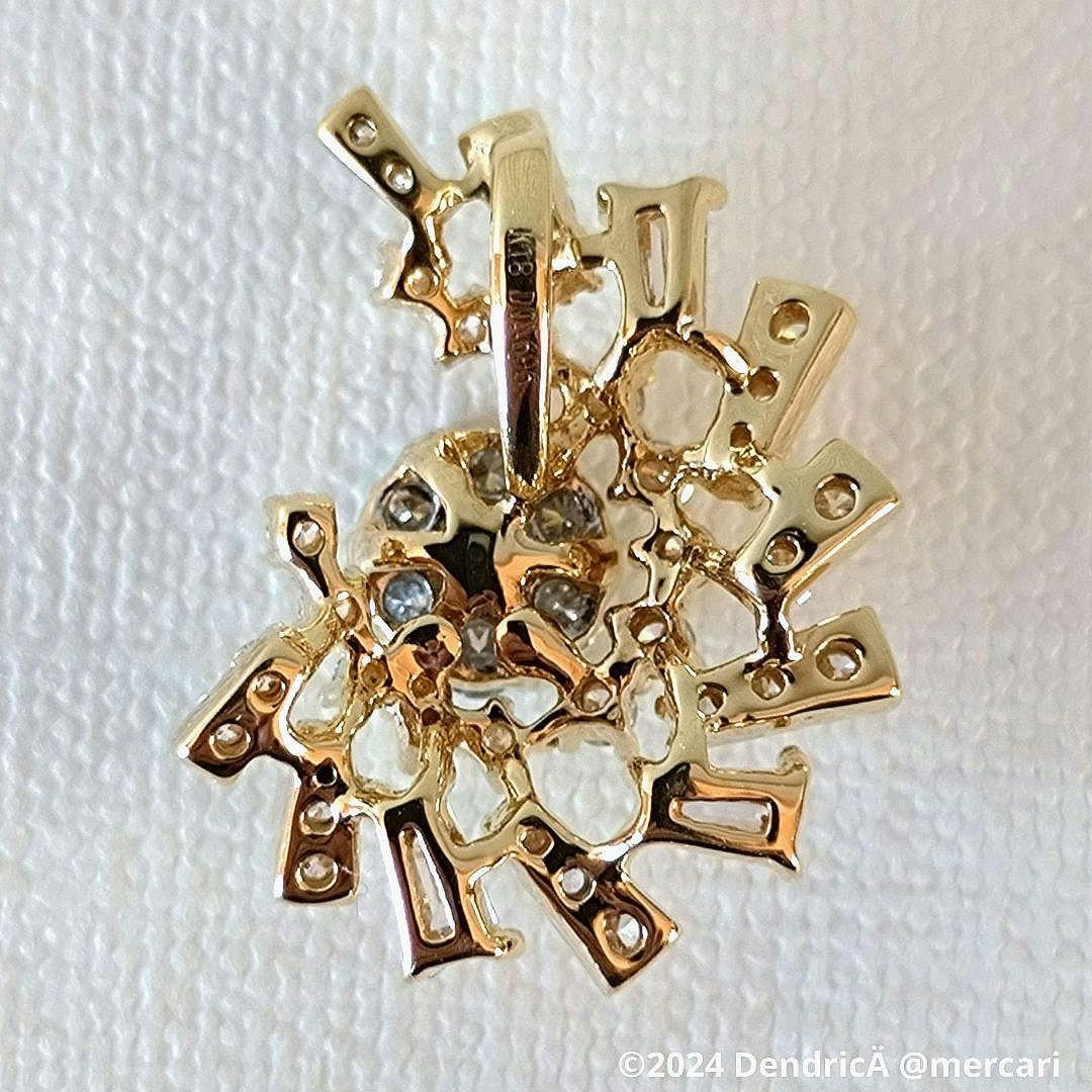 ROCCA　ダイヤモンドペンダントトップ　0.696ct　K18　コンビ　螺旋