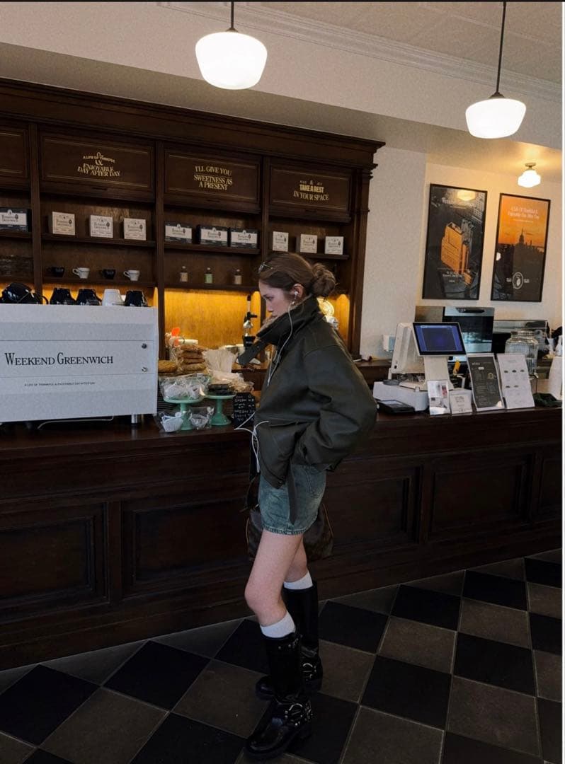 ジャケット・アウター Nalm. vintage leather jacket / khaki