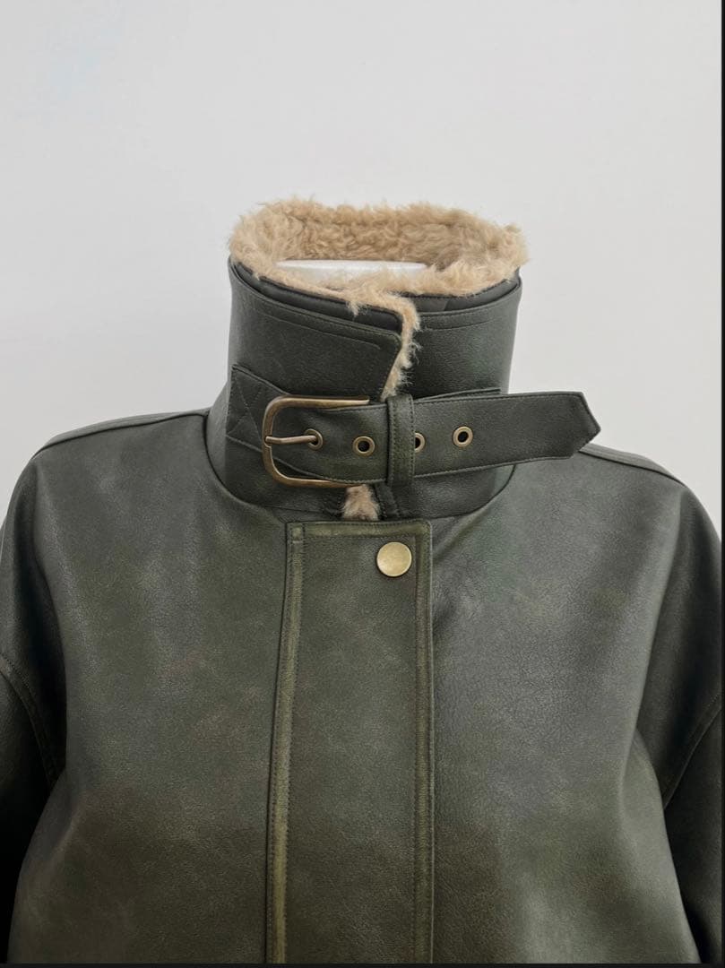 ジャケット・アウター Nalm. vintage leather jacket / khaki