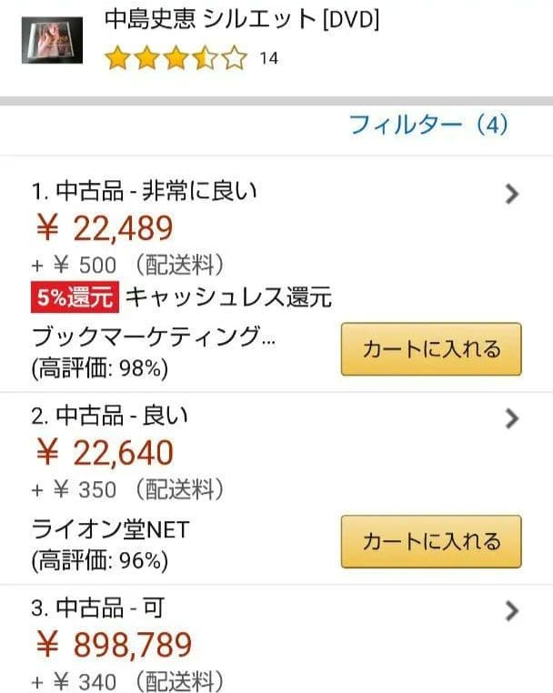 【廃盤】中島史恵 シルエット DVD