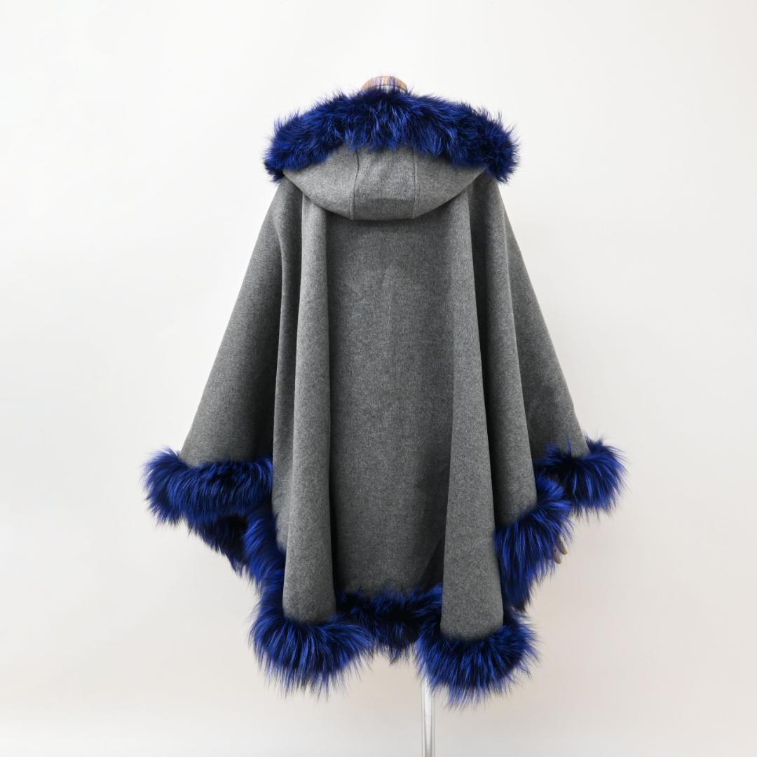 48080★年 ZELE-PARIS ゼルパリ ケープ ポンチョ コート*