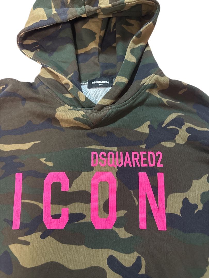 DSQUARED2カモフラージュICON パーカー*スウェットワンピース*14Y