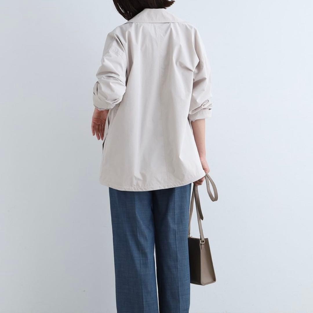 【新品タグ付き】 インディヴィ ミドル丈 カジュアルトレンチコート 38