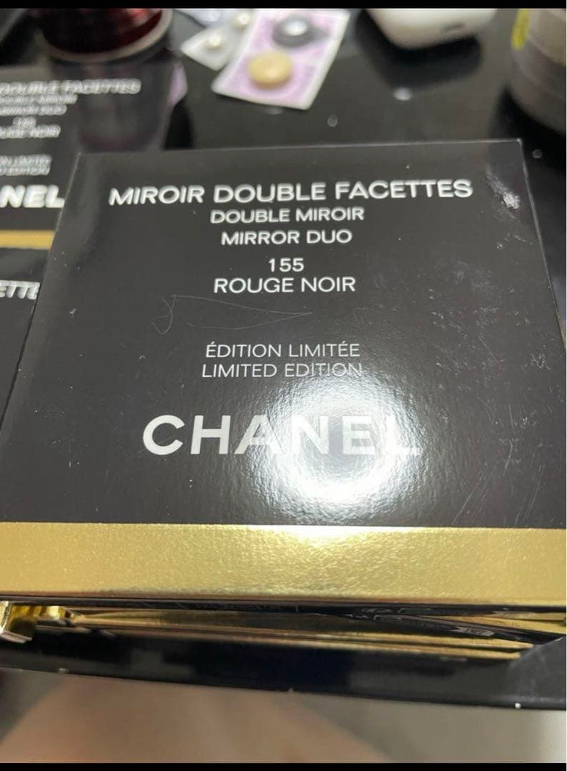 CHANEL ミラー カラーコード 155 ルージュ ヌワール ブラック レッド
