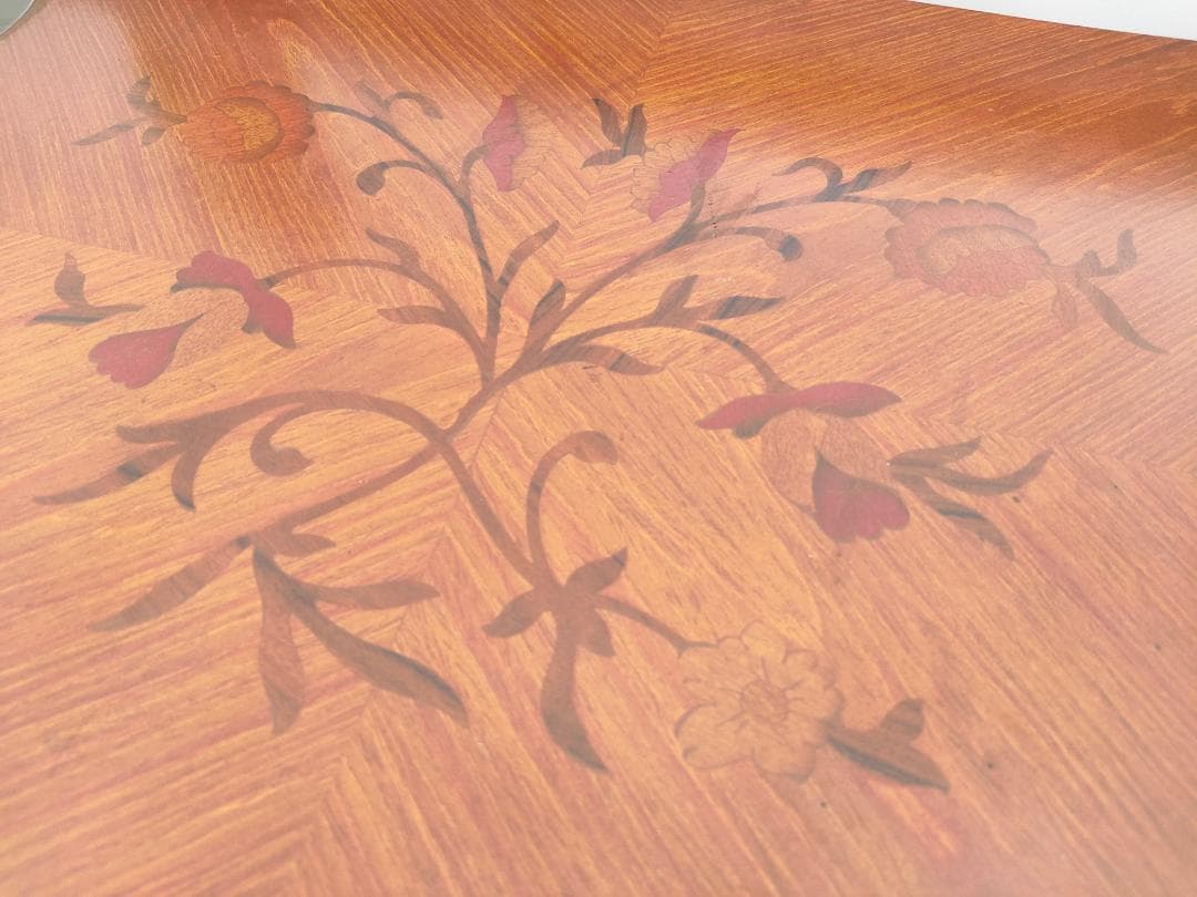 象嵌入り(イタリア製)コンソール☆ガラスショーケース☆コレクション収納(美品)