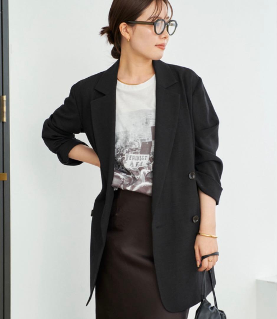 極美品　プラージュ　R’IAM AIR ジャケット　黒　38 ダブル　ブレザー