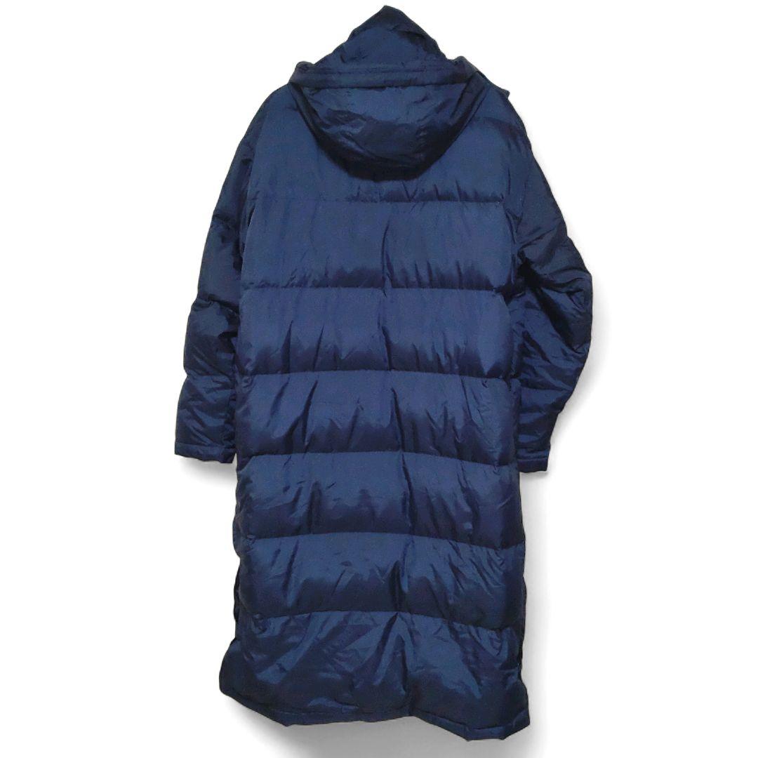 美品　プーマ　ロング ダウンコート　XLサイズ　フード付　ネイビー　防風　防寒