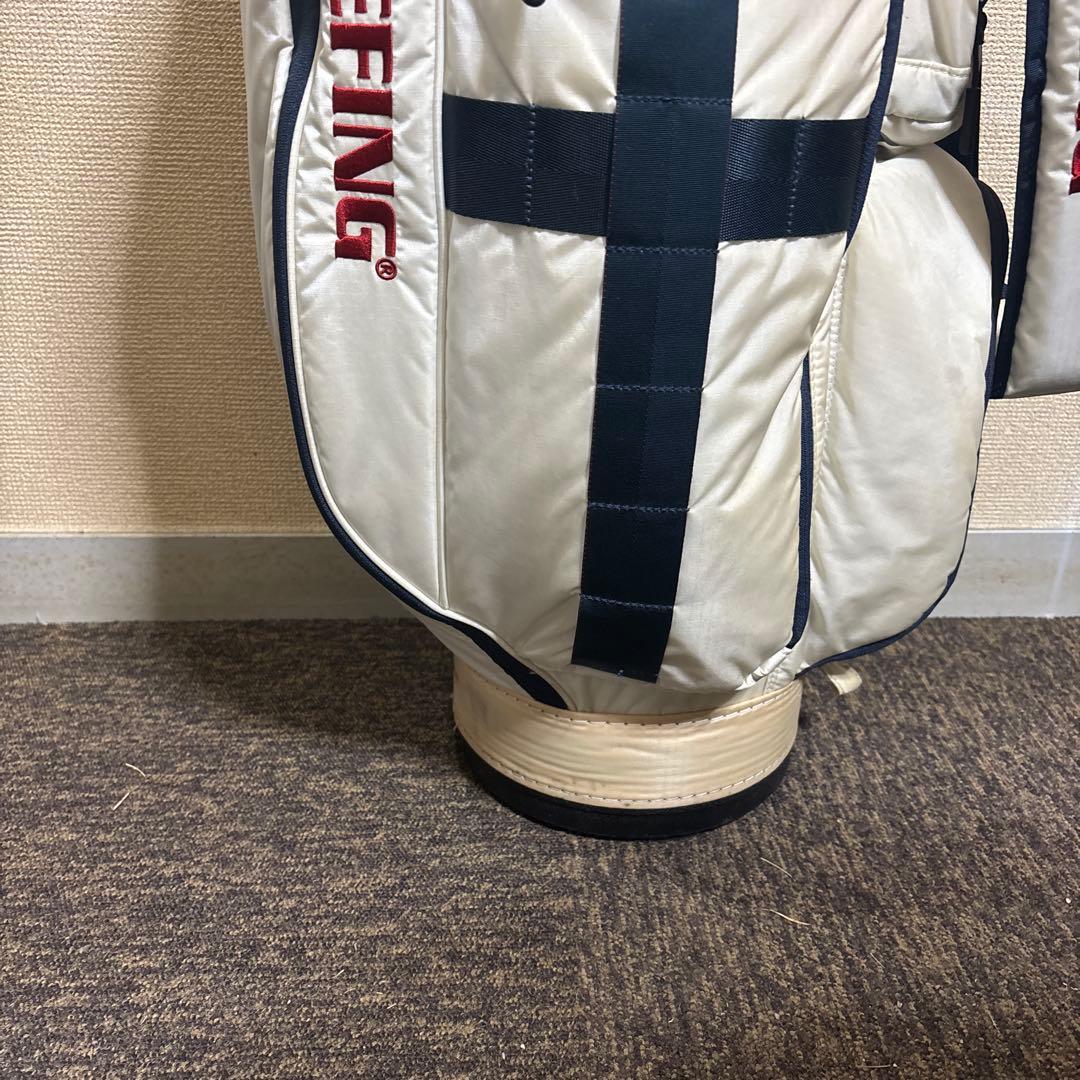 BRIEFING キャディバッグ ホワイト/ネイビー